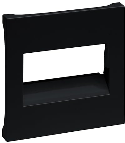 LEGRAND, SEANO Abdeckung RJ45 für 1- und 2-fach Datendosen, Farbe: Schwarz lackiert, 765354