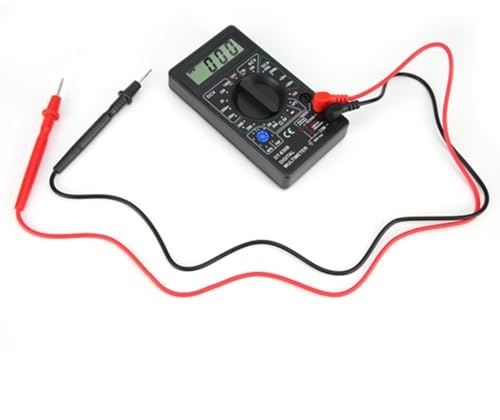 Multimeter-830B Multifunktionales Tragbares LCD-Digitalmultimeter Amp Volt Ohm Tester Voltmeter Ohmmeter Messgerät Kunststoff + Gummi Donut Maker Digitalmultimeter Schwarz