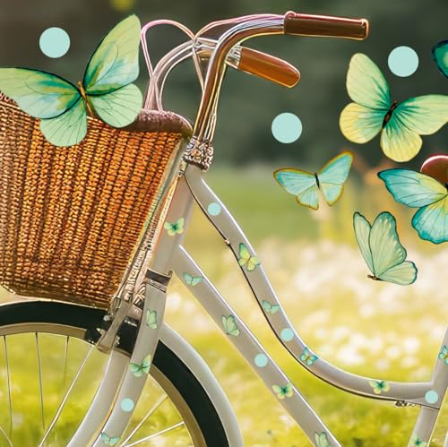 ilka parey Fahrradsticker Schmetterling butterflies grün mint blau - Rubons - Rub on DIY für dein Fahrrad - Erschaffen Sie ihr eigenes Schmetterlings Universum bfst17