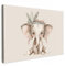 MuchoWow© Leinwandbild 120x80 cm Dekoration Kinderzimmer Bilder Pictures Wall Decoration Schlafzimmer Junge Wohnungs Deko Moderne Bild Bohemian - Elefant - Indianergewand - Kinder - Tiere
