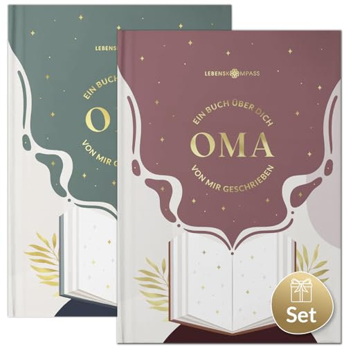 Lebenskompass® Geschenk-Set: Personalisiertes Buch über Oma & Opa – Zum Ausfüllen und Verschenken – Ideales Geschenkset Oma & Opa - persönliches Ausfüllbuch für deine Großeltern zum selbstgestalten