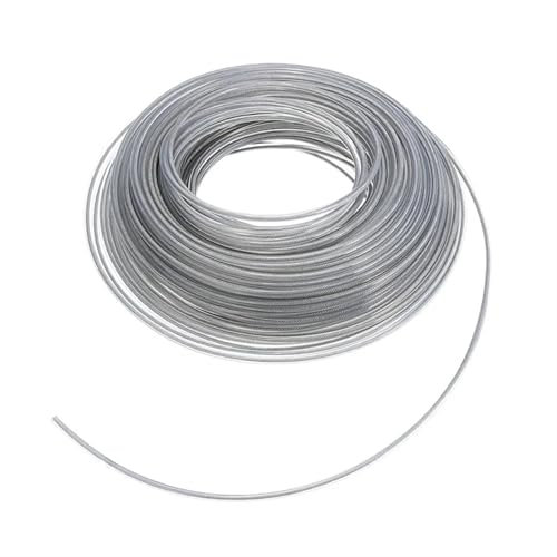 Trimmerfaden 50M 47M Stahldraht Rasentrimmer Drahtseil Gartengeräte Rasenmäher Strimmer Freischneider Drahtseil Leitungen Freischneider 3mm/2,7mm Grau Rasentrimmer Schnur(3.0mm)