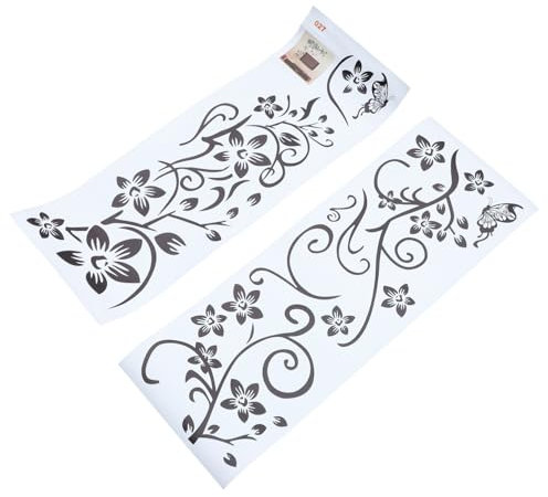 Uonlytech 2sätze Wandtattoo Blumenranken Aufkleber Abnehmbare Wanddekoration Für Wohnzimmer Und Schlafzimmer Wasserdichtes Für Tv-hintergrundgestaltung