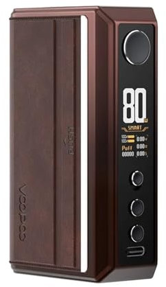 Voopoo Drag 5 Mod, Dual 18650 Battery, 0.96 Colour TFT Screen, Advanced Vaping Modes, 177 Watts, Durable and Stylish Design, 2ml Capacity, No Nicotine (Gradient Brown)