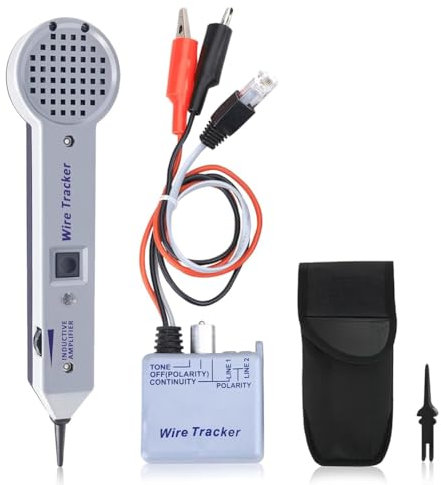 Xuodawer Kit de Generador de Tonos, Probador de Circuitos Rastreadores de Cables, Probador de Cables de Alta Precisión 200EP, Buscador de Líneas de Kit de Tonos y Sondas