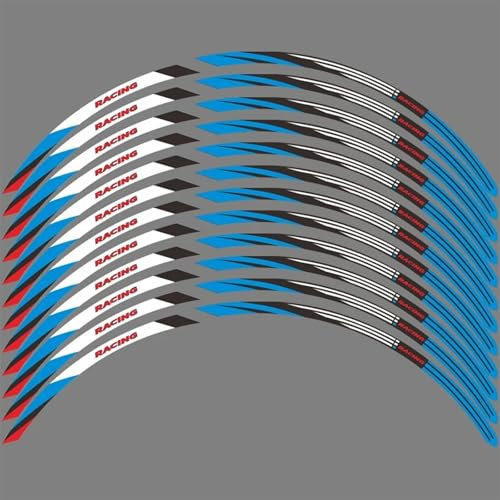 UJNHEQ Modische dekorative Aufkleber Motorrad-Felgenaufkleber, 17-Zoll-Felgenband, Wasserdichter Felgenaufkleber Für GTR 1400 Für GTR1400 1400GTR 2007–2017(Style 1)