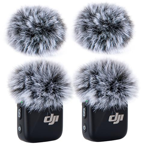 SUNMON 4pcs Wind Muff for DJI MINI Mic, Grey Microphone Cover Windscreen for mini Wireless Outdoor Noise Reduction, Mic Covers pop filter for DJI mini mic