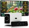 4k Mini Art Projector with Handle 1080p Outdoor Portable Projector 2.4g/5g WiFi 6 & Bluetooth for HDMI/TV Stick/PS5/Laptop, Keystone Correction ±40° Screen Small Movie Video Projector