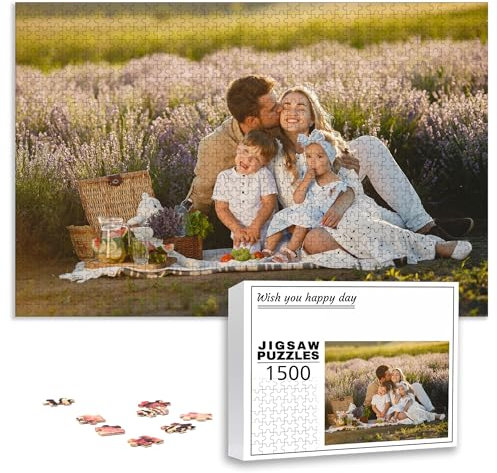 Puzzle Personalisiert Foto 200/300/500/1000 Teile,Puzzle Selbst Gestalten Gestalte Dein individuelles Fotopuzzle für Geburtstage, Muttertag, Vatertag Personalisiert