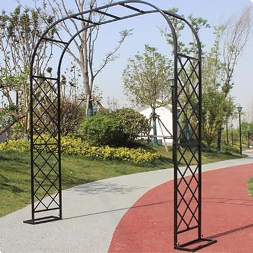 Gartenbogen Rankgitter für Kletterpflanzen im Freien Pergola Metall Pergola Bogen Bogen Hochzeit Party Events Bogen Metall verzinkt Rankgitter (Color : Black, Size : 120 * 40 *