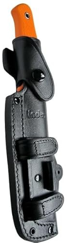 Linder Super Edge 7 Joe Vogel Evo-X ATS 34 Orange mit Bushcraftscheide