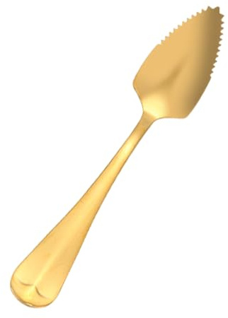 Kanoauo Cucchiaio di pompelmo con bordo seghettato – Posate dentate per porzionare,Cucchiaio in acciaio inox,Per dessert insalata colazione snack