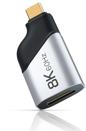 Duttek Adaptateur USB C vers HDMI 8K, Connexion USB C mâle vers HDMI Femelle Prend en Charge la résolution 8K@60Hz Compatible MacBook, Steam Deck, écrans, Thunderbolt 4/3, TV (unidirectionnel)