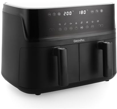 GreenPan Switch Double Basket Air Fryer, Extra-Large 10L Capacity