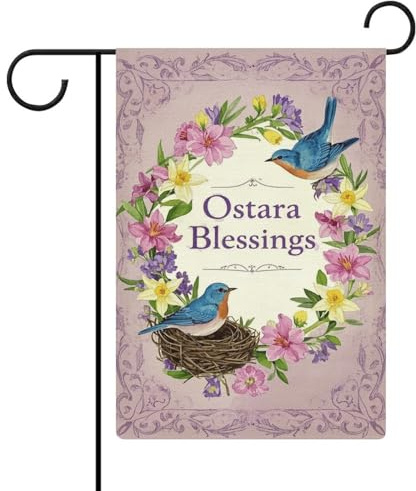 Bannerfahnen Ostara Tagundnachtgleiche Wicca & Heidentum Saison Flagge Langlebig Flaggen Banner, Für Feiertage, Drinnen Und Draußen, Bauernhaus, 30x45cm