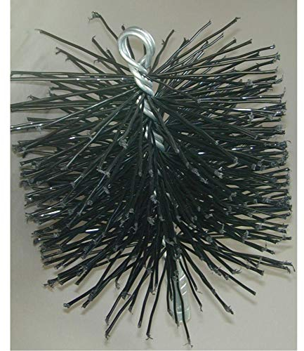 RUTLAND PRODUCTS 8 Round Polypropylene Chimney Brush, 1/4 NPT (1 Piece), Metal & Poly, Black, 21.12 x 21.27 x 24.45 cm
