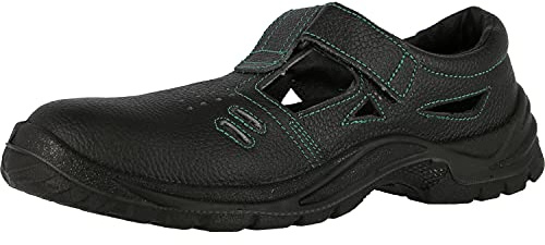 teXXor S1-Sicherheitsklettsandale GAP, schwarz/grün, Gr. 39