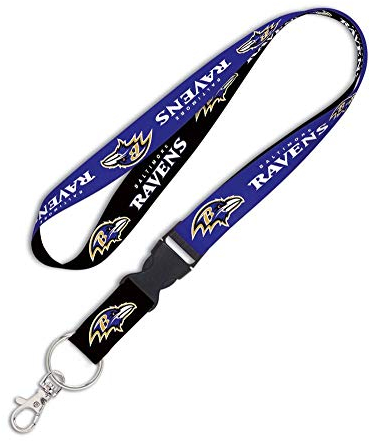 Wincraft NFL Schlüsselband mit Abnehmbarer Schnalle, 90909010, Ravens, 3/4