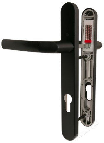 Birmingham Hoppe - Maniglia per porta 92 PZ, 92 mm, in PVC, 2 pezzi, colore: Nero