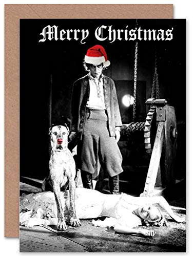 Wee Blue Coo CARD CHRISTMAS XMAS KARLOFF BARON BERGHMAN HORROR FUN GIFT