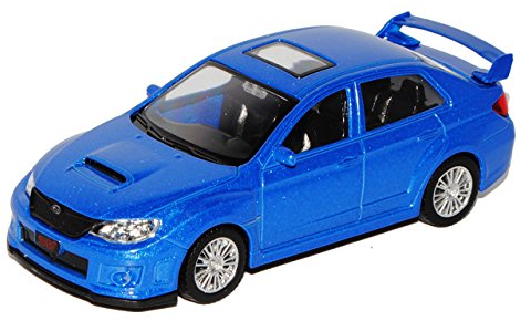 Modellcarsonline Subaru Impreza WRX STI Limousine Blau 2007-2014 1/43 Sonderangebot Modell Auto mit individiuellem Wunschkennzeichen