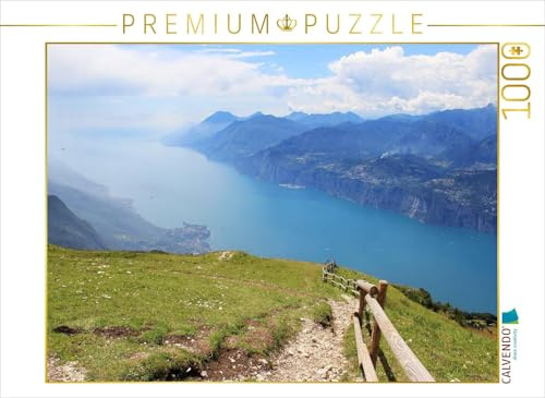 CALVENDO Puzzle Blick vom Monte Baldo auf den Gardasee | 1000 Teile Lege-Größe 64 x 48 cm Foto-Puzzle für glückliche Stunden