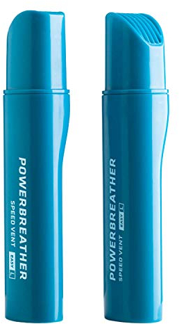 POWERBREATHER Speed Vent Easy L (Blue) - 13,7cm Langer Ventilaufsatz für AMEO Schnorchelset für Freiwasser, Welle, Schnorcheln (Zubehör - Immer frische Luft durch patentierte Ventiltechnik)
