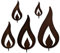 ARTTEC Flamme Kerze (Edelrostdeko) (5er Set) - hochwertige Gartendeko aus Metall - Edelrost Deko für Garten, Balkon & Terasse - Metall Deko zum Aufstellen - Made in Germany