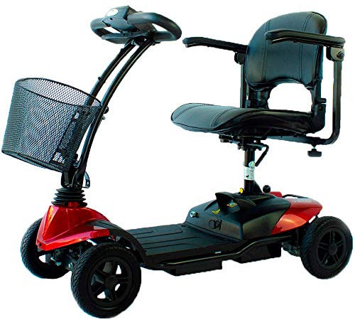 Mobiclinic®, Vehículo para Personas con Movilidad Reducida, Auton. 10km, Motor 250w, Hasta 135kg, Ruedas antivuelco, Velocidad 6.4 km/h, Asiento giratorio, Altura y manillar ajustable, Virgo