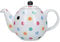 London Pottery Globe Polka Dot Teekanne mit Sieb, Keramik, Weiß/Multi Spot, 6 Tassen (1,2 Liter)