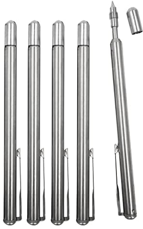 LOVIVER 5 x Teleskopzeigestab Kugelschreiber Zeigestab Zeigestock für Tasche, 7 Abschnitte