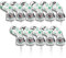 Big Teeth Golf Iron Covers Iron Head Covers, Lucky Clover Iron Covers Long Neck Golf Iron Head Covers, 11Pcs Golf Iron Covers Set Golf Club Covers for Irons Fit Taylormade SIM Cleveland Callaway Etc