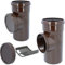 Fallrohrfilter DN 100 Ø 110 mm Braun | Regenrohfilter mit Sieb Regenrohrablauf Regensammler Dachrinnenschutz Dachrinnen Laubschutz Regenwasser Regentonne Regenwasserfilter