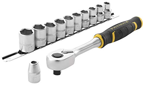Stanley - FatMax FMMT82680-0 Juego de trinquete 3/8 120 dientes + puntas, multicolor