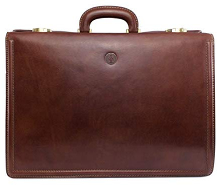 GIUDI ® Große Aktentasche aus Rindsleder, Klassisch, Aktenkoffer, Laptoptasche, Businesstasche, Diplomatentasche, Hochwertig, Nachhaltig