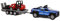 Kids Globe SUV with Trailer + Excavator (Light + Sound, Off-Road Vehicle with Pull Motor, Toy Made of Plastic, Doors can be Open) 510207, Multicoloured
