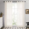 Deconovo Vorhang Voile Vorhang Transparent Ösenschal 245x140 cm Creme 2er Set