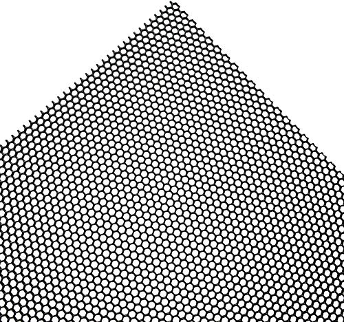 Lochblech Schwarz - Hexagonalgitter HV2-2,5 - DC01 - Stahl - 1,0mm dick - Zuschnitt nach Maß (500 mm x 500 mm)