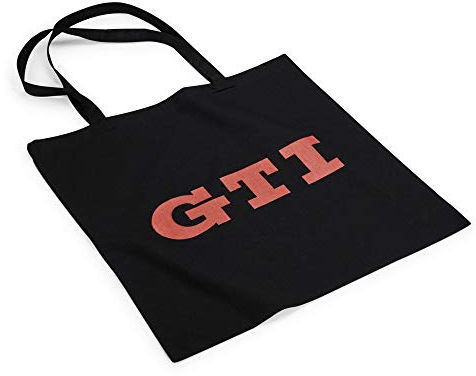Volkswagen 000087317BN Tragetasche Einkaufsbeutel Baumwolle Tasche, schwarz/rot