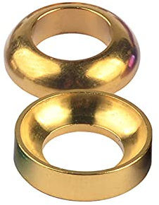 Zkenshan-washers Titanium Gasket M6 Concave And Convex Washer Spacer For MTB Disc Brake Caliper Group Mounting Bolts, 2pcs, good wear resistance (Color : Gold)