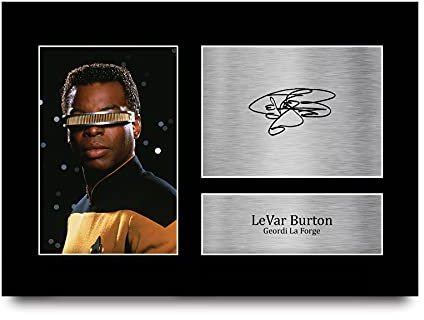HWC Trading A4 Wandbild LeVar Burnton Star Trek Geordi La Forge Geschenke Gedruckt Signiert Autogramm Bild Für Fernsehshow Fans