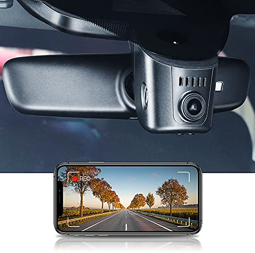 Fitcamx Dashcam Passend für Audi A3 A4 A5 A6 Q3 Q5 Q7 Sportback 2013-2017 (Modell B), 4K OEM Autokamera, 2160P UHD Video WiFi, Parkmodus, G-Sensor, Nachtsicht, Dasch-cam Auto, Schwarz mit 64GB Karte