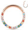 AROWRO Nasenringe Septum Clicker Nase Hoop Ring 316L Chirurgenstahl Knorpel Daith Helix Ohrringe Hoop Daith Piercing Schmuck CZ gepflastert 16G 6mm Roségold