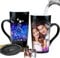 Lehaha Personalised Heat Change Magic Mug with Photo,Custom Heat Collage Image Coffee & Tea Mug,Customised Your Own Mug Cup Photo (16oz / 500ml, Black/Changing)