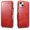 Mobiskin Cover compatibile con Apple iPhone 13 (6,1 pollici), Custodia con vera pelle, Case ultra-sottile, Custodia protezione, Rosso vintage