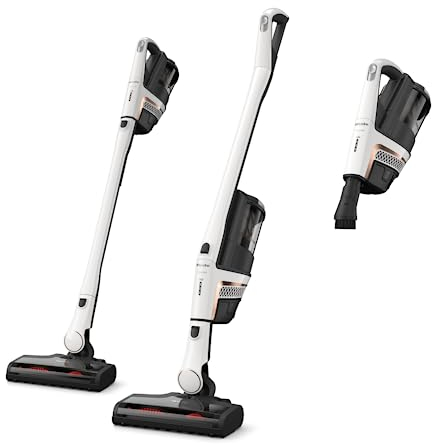 Miele Triflex HX2 – Akku-Staubsauger ohne Beutel mit 3in1-Design, HEPA Lifetime Filter und 60 Minuten Laufzeit – 322 W, 0.5 l, 28 x 129.7 x 26 cm, Lotosweiß