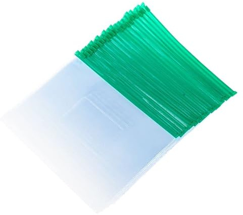 20 Stück A5 Reißverschlusstasche, Transparent Kunststoff Dokumententasche für A5-Dokumente (240 x 180 mm)
