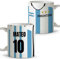 LolaPix Taza fútbol personalizada con nombre. Taza Argentina. Taza desayuno fútbol. Ceramica 330ml. Regalos personalizados. Varios diseños. ARGENTINA