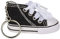 Porte-clé chaussure de sport noire, blanche, bleue, rouge ou rose - Basket, pendentif de voiture, sac à main (noir)