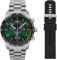 Zeppelin Herrenuhr mit Edelstahlband Serie Night Cruise ETA Quarz Chronograph Datum 7288M-4-SET